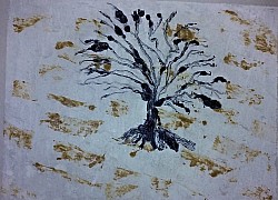 Taconic State Parkway Tree - monoprint