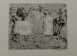 Reduction monoprint Roadside Scene Columbia County